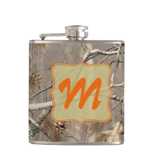 Cantil Camuflagem Camo Caça Rea Monograma Whiskey Flask