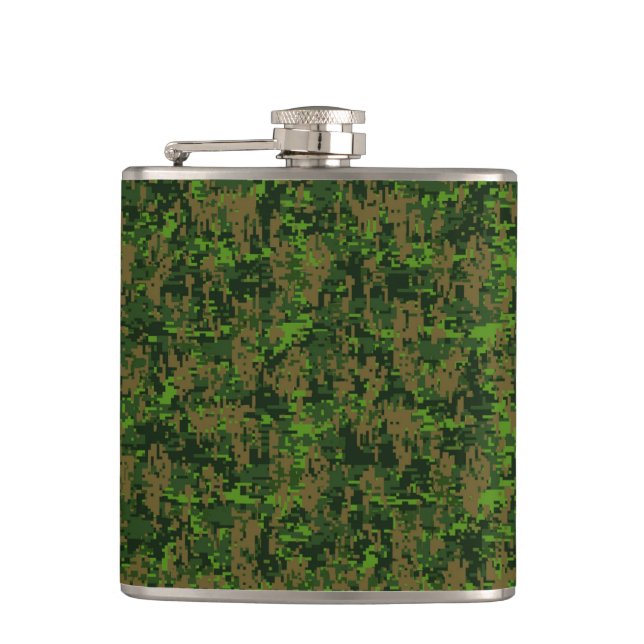 Cantil Camuflagem Digital Verde Estilo Woodland (Frente)