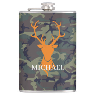 Cantil Camuflagem Laranja Caça ao Veado Macho Monograma