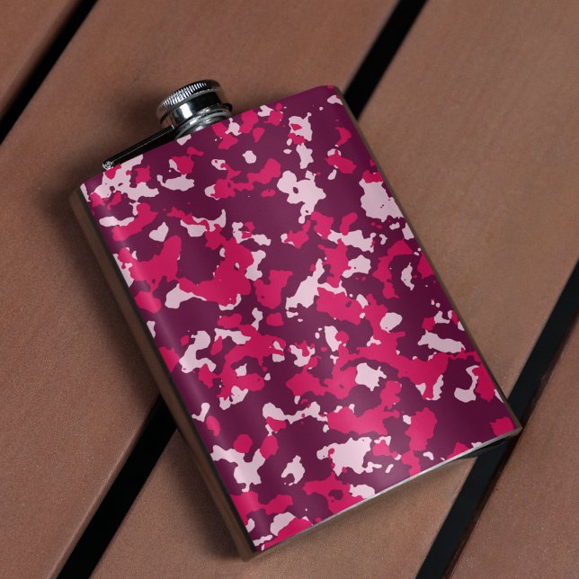 Cantil Camuflagem Rosa (flask)