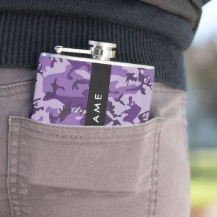 Cantil Camuflagem Roxa Personalize seu nome