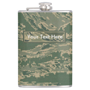 Cantil Camuflagem Verde Militar dos EUA: 6 oz ou 8 oz Fla