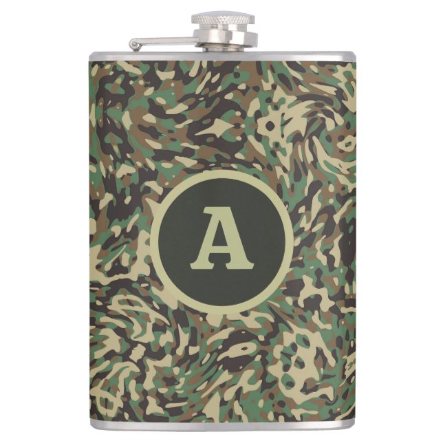 Cantil Camuflagem Verde Personalizada de Moda Carta (Frente)