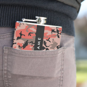 Cantil Camuflagem Vermelha e Castanha Seu nome Personaliz