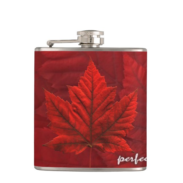 Cantil Canadá Souvenir Flask Canada Flag Drink Flask Gift (Frente)