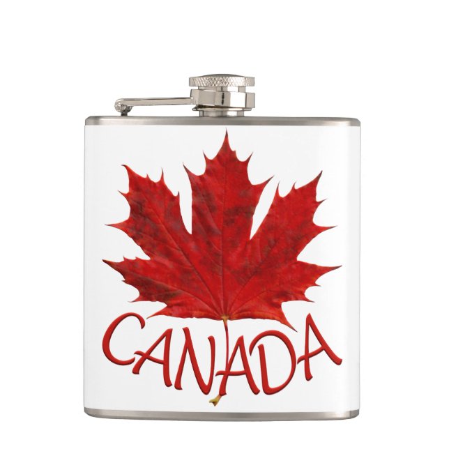 Cantil Canadá Souvenir Flask Canada Flag Drink Flask Gift (Frente)