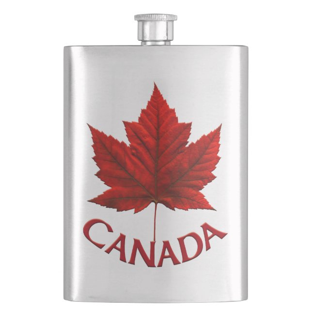 Cantil Canadá Souvenir Flask Canada Flag Drink Flask Gift (Frente)