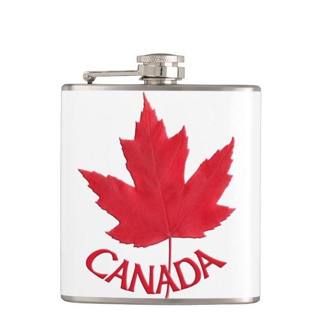 Cantil Canadá Souvenir Flask Canada Flag Drink Flask Gift (Frente)