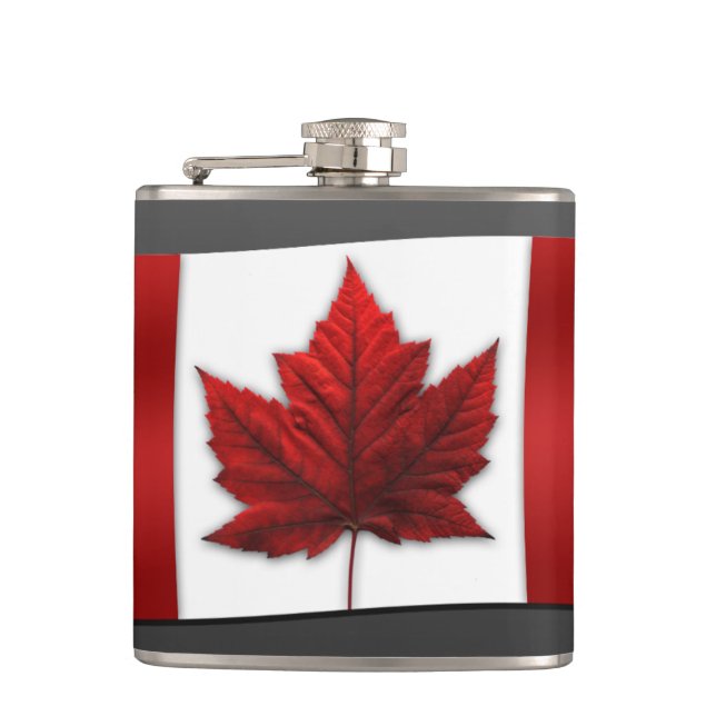 Cantil Canadá Souvenir Flask Canada Flag Flask (Frente)