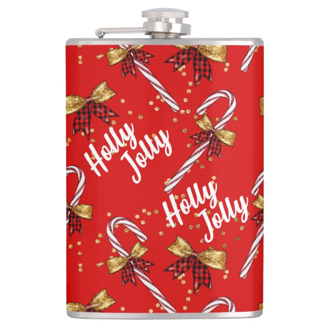 Cantil Candy Cane Holly Jolly Moderno Natal Festivo (Frente)