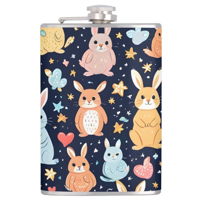 Cantil Caneca com Adorável Padrão de Animais Bebês em Pas (Frente)