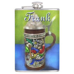Cantil Caneca de cerveja alemã com tampa articulada perso