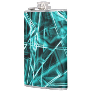 Cantil Cantos quadrados e manchas cianas ou azuis "neon"