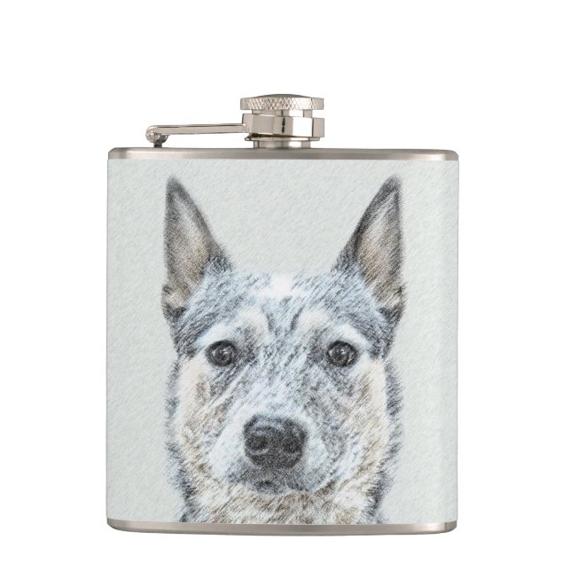 Cantil Cão Bovino Australiano - Arte Original de Cachorro (Frente)