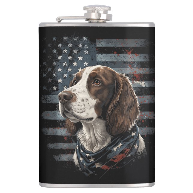 Cantil Cão Springer Spaniel Bandeira Americana (Frente)