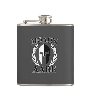 Cantil Capacete Espartano Molon Labe Laurels Preto