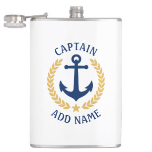 Cantil Capitão Boat Name Anchor Dourado Style Laurel Whit