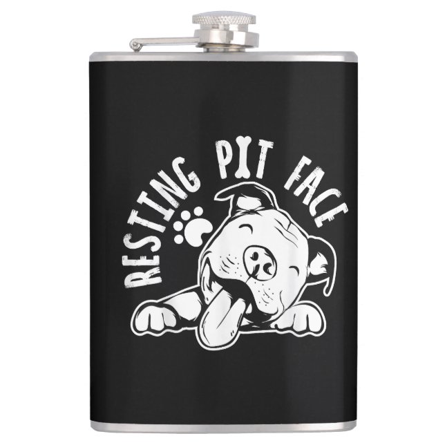 Cantil Cara de Pit em Repouso  Meme Engraçado de Cachorro (Frente)