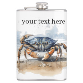 Cantil caranguejo caminhando na praia, personalizável