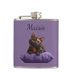 Cantil Caricatura Tortoisesinferno Kitten em Púrpura