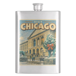Cantil cartaz do Instituto de Arte de Chicago no inverno