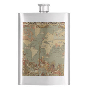 Cantil Cartaz do Mapa Mundial do Império Britânico de 188