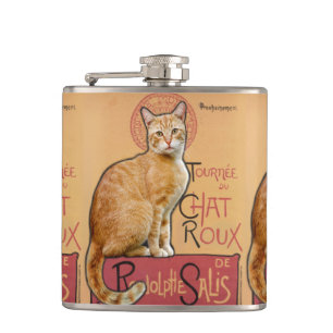 Cantil    Cartaz Francês Antigo Estilo Gato Laranja      