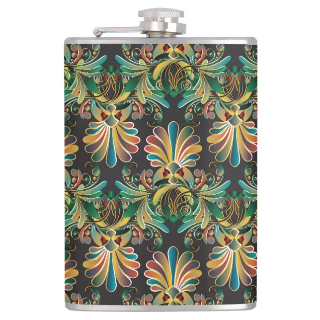 Cantil Carteira de luxo ornamentado Flor (Frente)