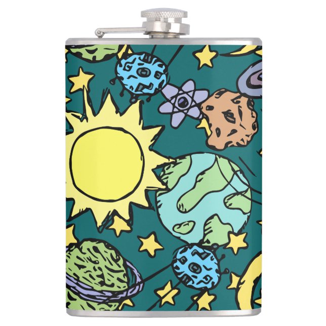 Cantil Cartoon Astronomy Flask (Frente)