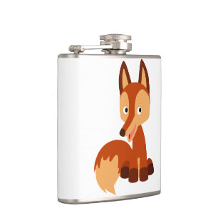Cantil Cartoon de Cunha Cortada Fox Hip Flask