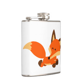 Cantil Cartoon de Folha de Corte Fox Hip Flask