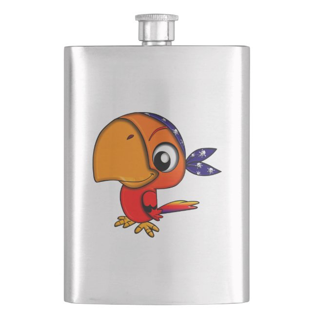 Cantil Cartoon de papagaio laranja (Frente)