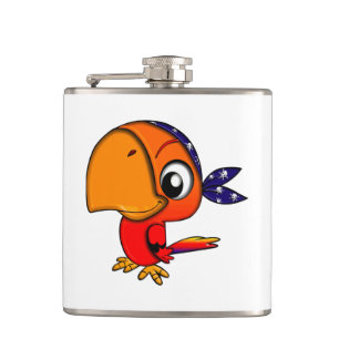 Cantil Cartoon de papagaio laranja