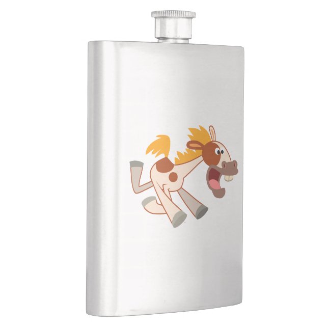 Cantil Cartoon Lively Pinto Horse Classic Flask (Direita)