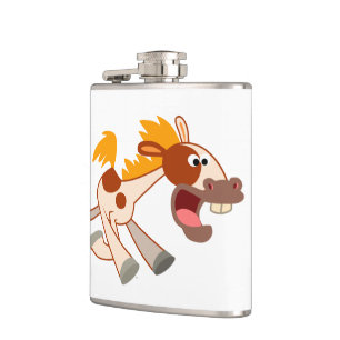 Cantil Cartoon Livremente Pinto Horse Flask