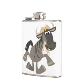 Cantil Cartoon Tap Dancing Wildebeest Hip Flask