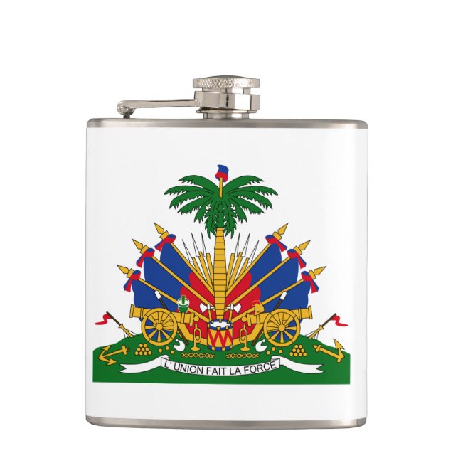 Cantil Casaco de armas haitiana Flask (Frente)