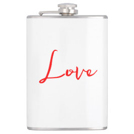 Cantil Casamento Amor Branco Caligrafia Vermelha Elegante