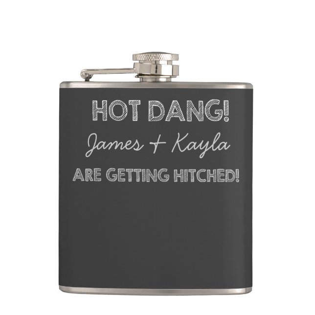 Cantil Casamento de Chalkboard Hot Dang (Frente)