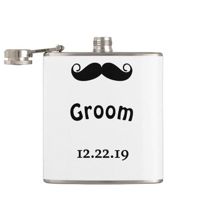 Cantil Casamento de Hipster Groom Mustache (Aberto)