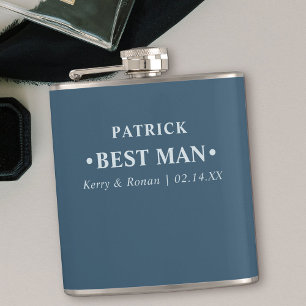 Cantil Casamento e Nomes Melhor Homem Personalizado Azul