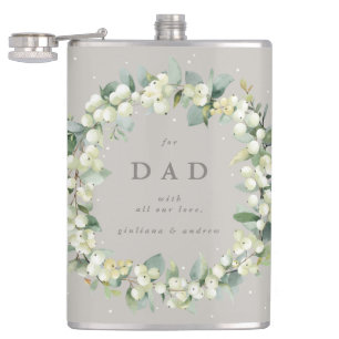 Cantil Casamento Personalizado de Snowberry e Eucalyptus 