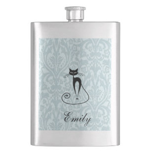 Cantil Casamento vintage de damasco preto Elegante