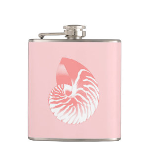 Cantil Casca de Nautilus - cor-de-rosa e branca