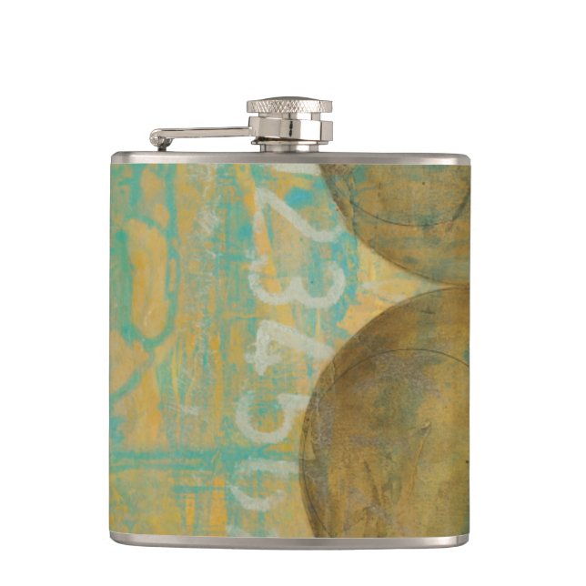 Cantil Castanho Escuro e Círculos de Cinza com Números (Frente)