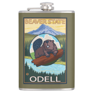 Cantil Castor & capa do Mt. - Odell, Oregon