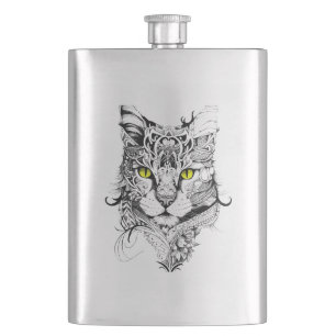 Cantil Cat Pet Animal Nature Ilustração Arte Tatuagem