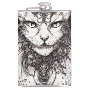Cantil Cat Pet Wild Nature Illustration Line Epic Art