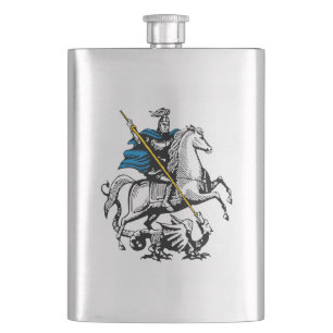 Cantil Cavaleiro de St George do símbolo da bandeira de