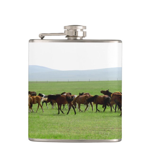 Cantil Cavalos no Pasto - Fotografia de Paisagem (Frente)
